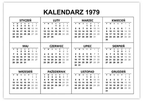 1979|Kalendarz dat 